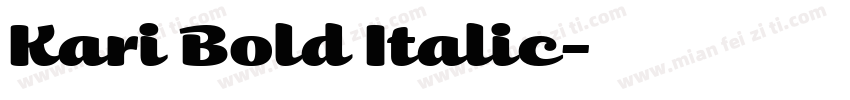 Kari Bold Italic字体转换